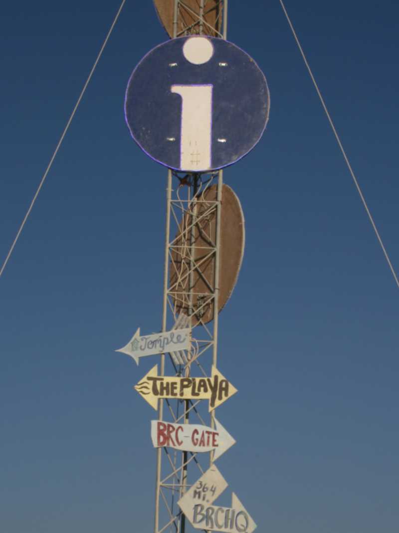 An information sign from Burning Man